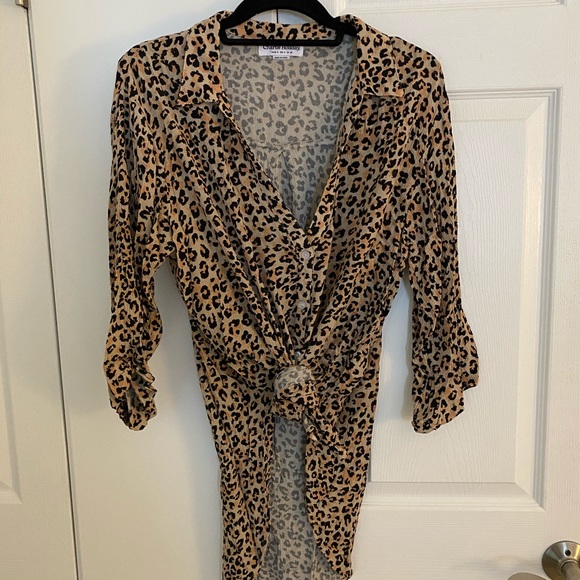 Leopard Flowy Blouse - Picture 1 of 2